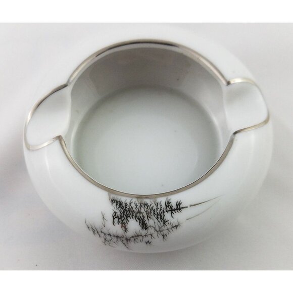 Fukagawa Arita Silver Bamboo Handpainted China Chopstick Holders 714 Set of 6 - Picture 1 of 8